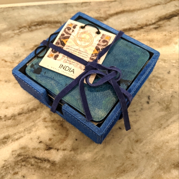 India World Traveler Other - India World Traveler Blue Coasters NWT